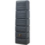 4rain Wandtank Slim Wood Decor 330 l in Graphite Grey mit Auslaufhahn.