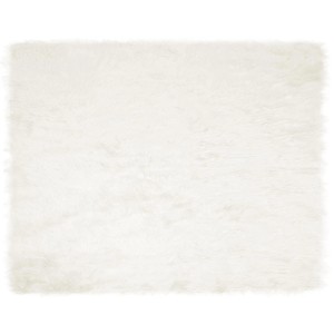 vidaXL Kunstschaffell Teppich Tafalla Weiß 200 x 280 cm Polyester 42021463