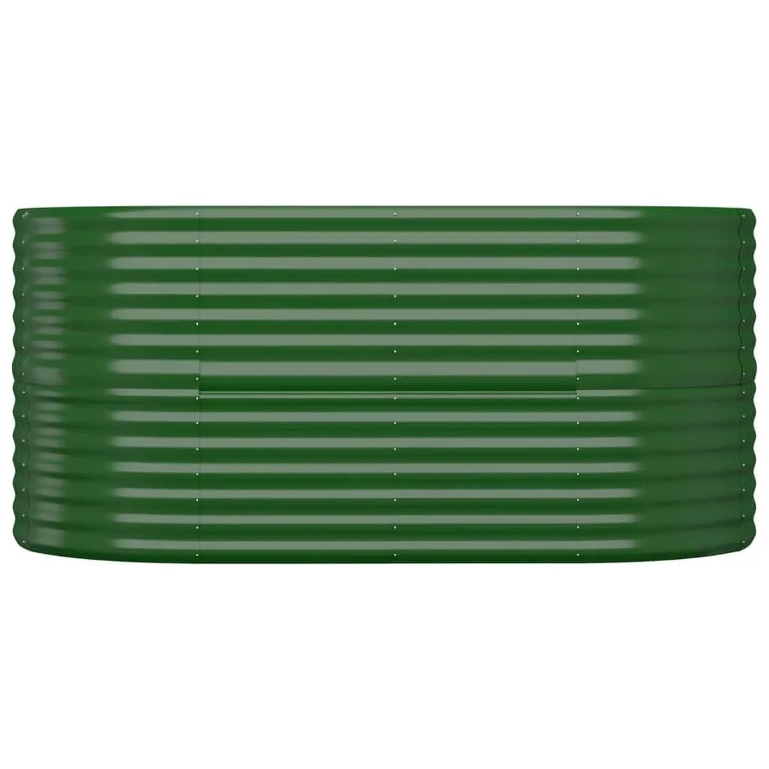Grünes furnicato Hochbeet aus pulverbeschichtetem Stahl, 152x80x68 cm.