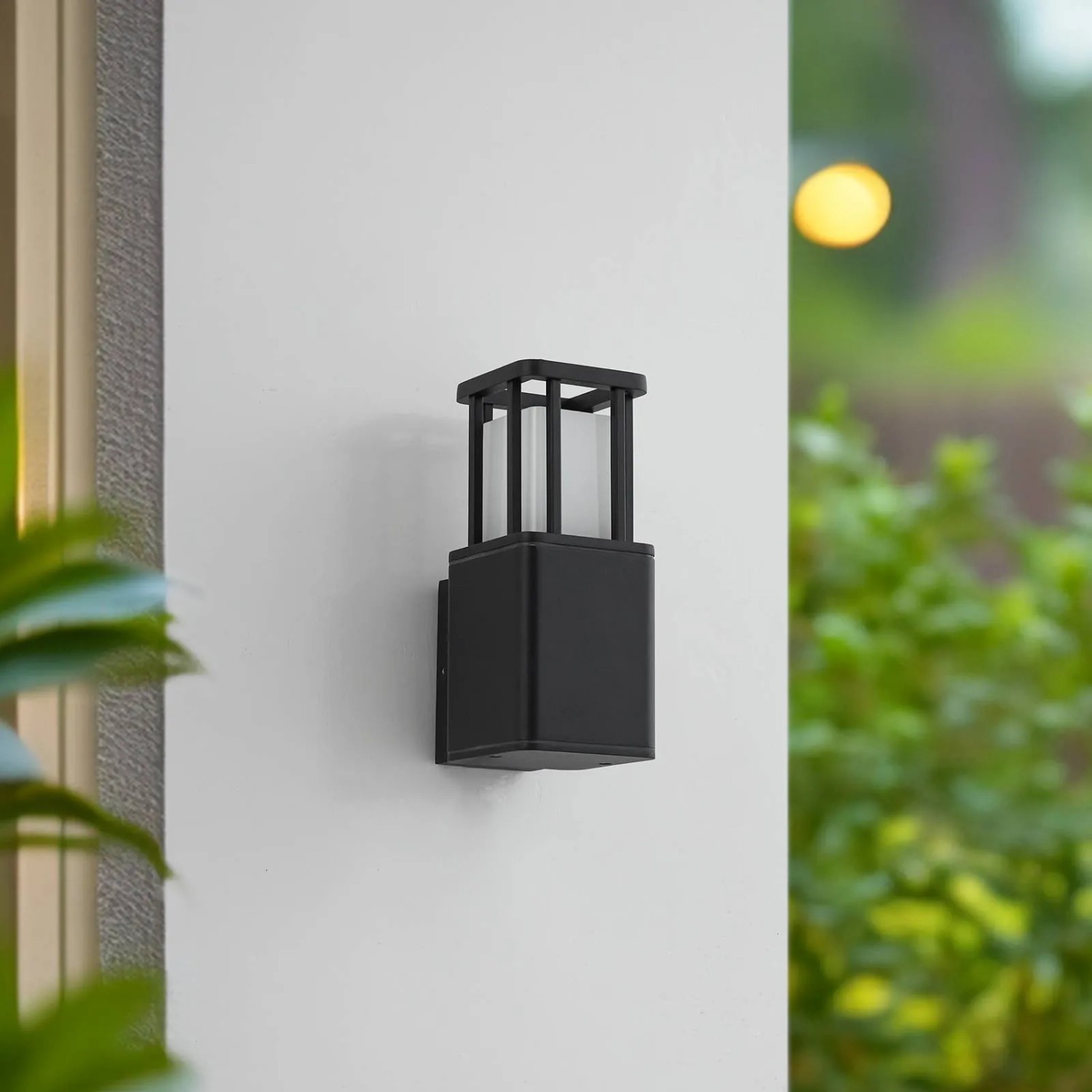 Lucande LED Wandleuchte Außen Dakil 10025940 Modern in Schwarz aus Aluminium 1-flammig GU10_4