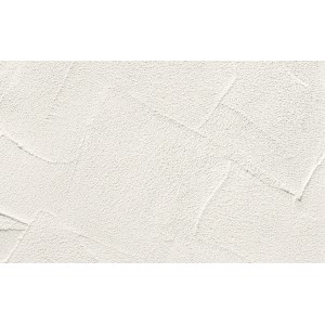 Nahaufnahme einer Wand mit weißem Alpina Kreativ-Putz, Struktur-Effekt.