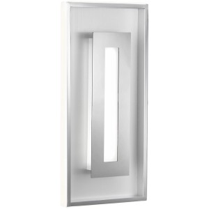 Moderne LED-Wandleuchte Bug von Fischer & Honsel, Chrom, 40x20 cm, dimmbar.