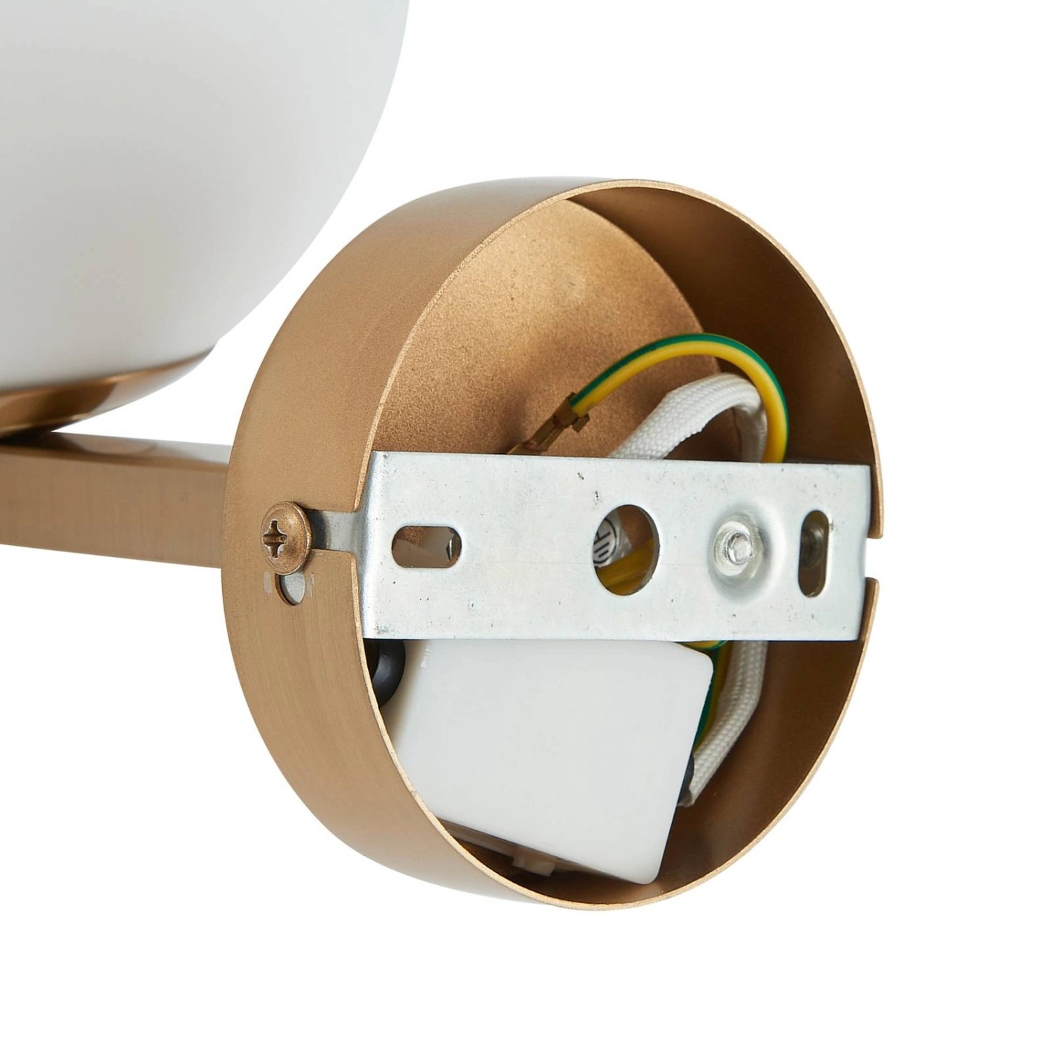 Lucande Wandleuchte Wandlampe Bad Bidolo 10020143 Spritzwassergeschützt in Gold Messing aus Metall 1-flammig G9 Badezimmerleuchte_8