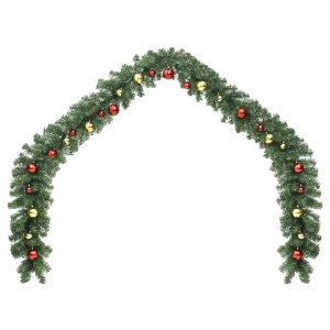 vidaXL Weihnachtsgirlande mit Kugeln und LED-Leuchten 5 m 246406