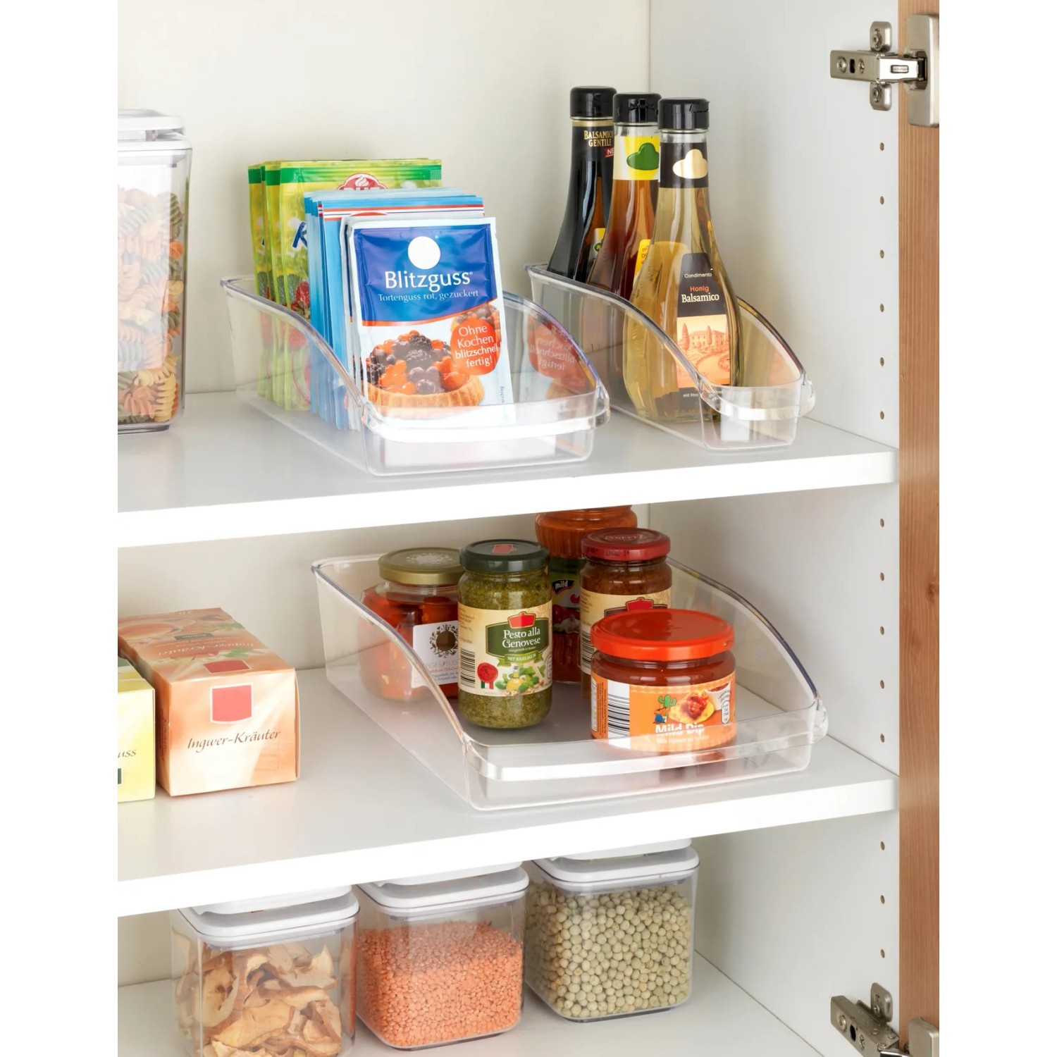 Wenko Kühlschrank-Organizer 3er-Set, transparente Küchenhelfer zur Aufbewahrung im Kühlschrank.