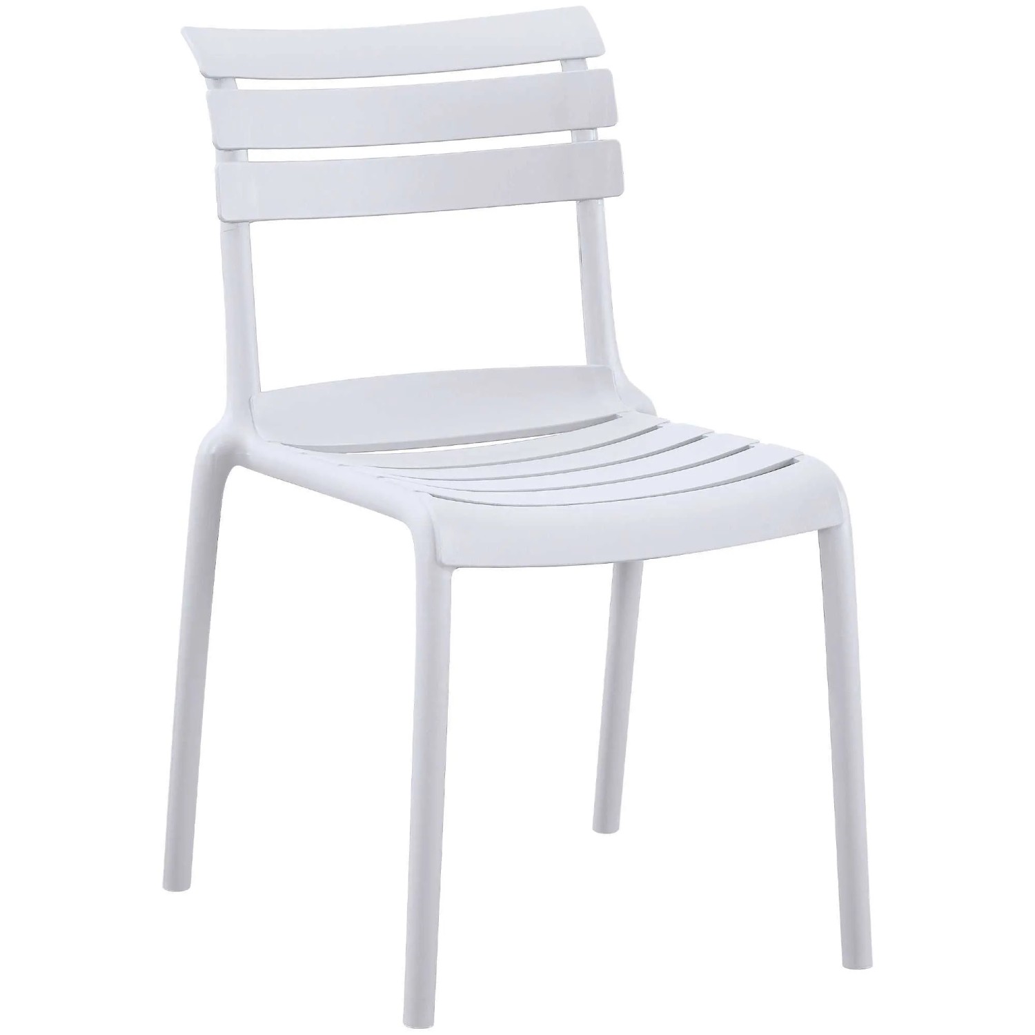 DELUKE Gartenstuhl OSKAR 49x59x82cm Kunststoff Weiß Stapelstuhl Loungestuhl Garten Outdoor-Stuhl