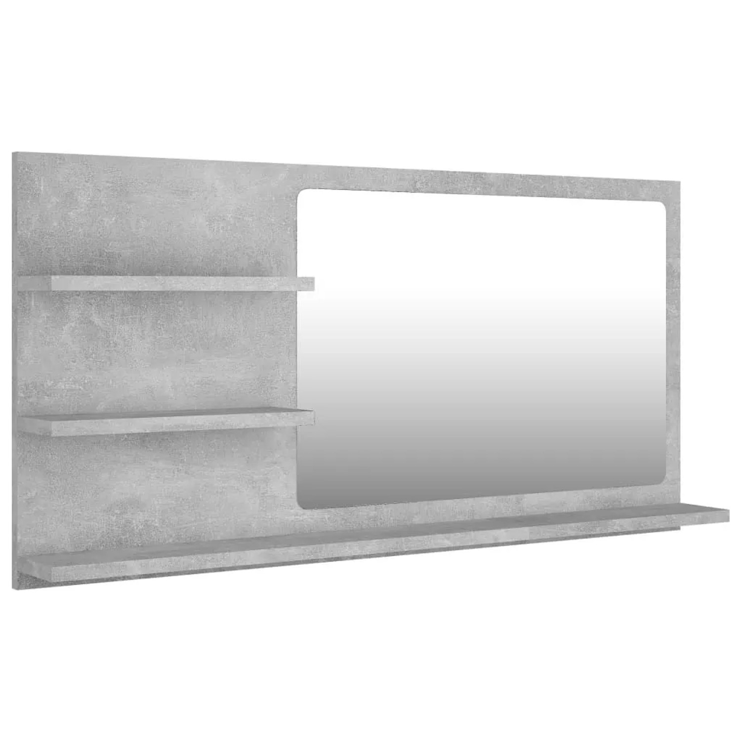 vidaXL Badspiegel Betongrau 90x10,5x45 cm Holzwerkstoff 805019