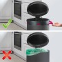 Swirl Müllbeutel 35L mit Fixierband im Einsatz: Sicherer Halt und einfache Handhabung.