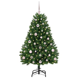 vidaXL Künstlicher Weihnachtsbaum Grün 120 cm PVC und Metall 3395669