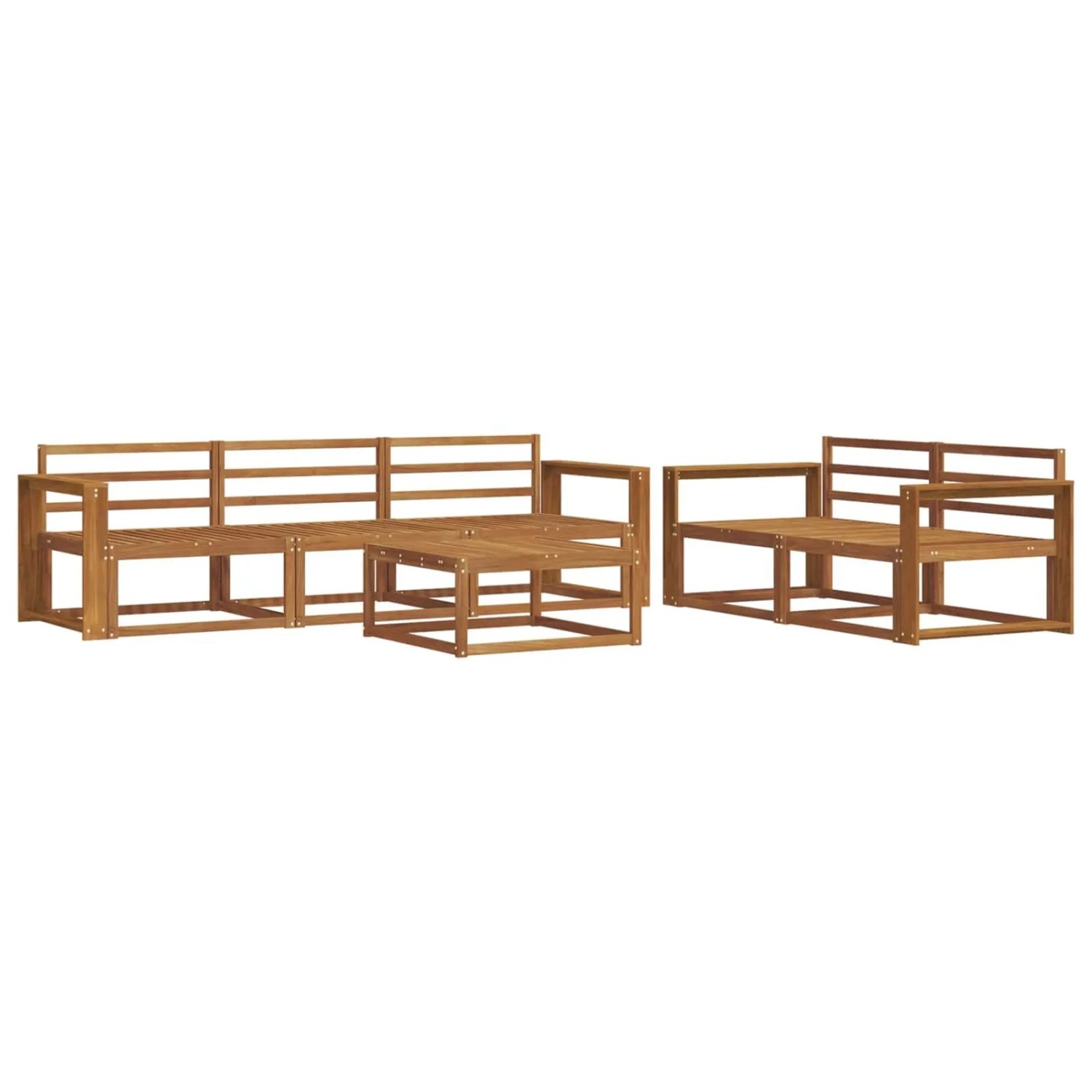 vidaXL Outdoor-Sofagarnitur 6-Tlg Natur Massivholz Akazie 3367197