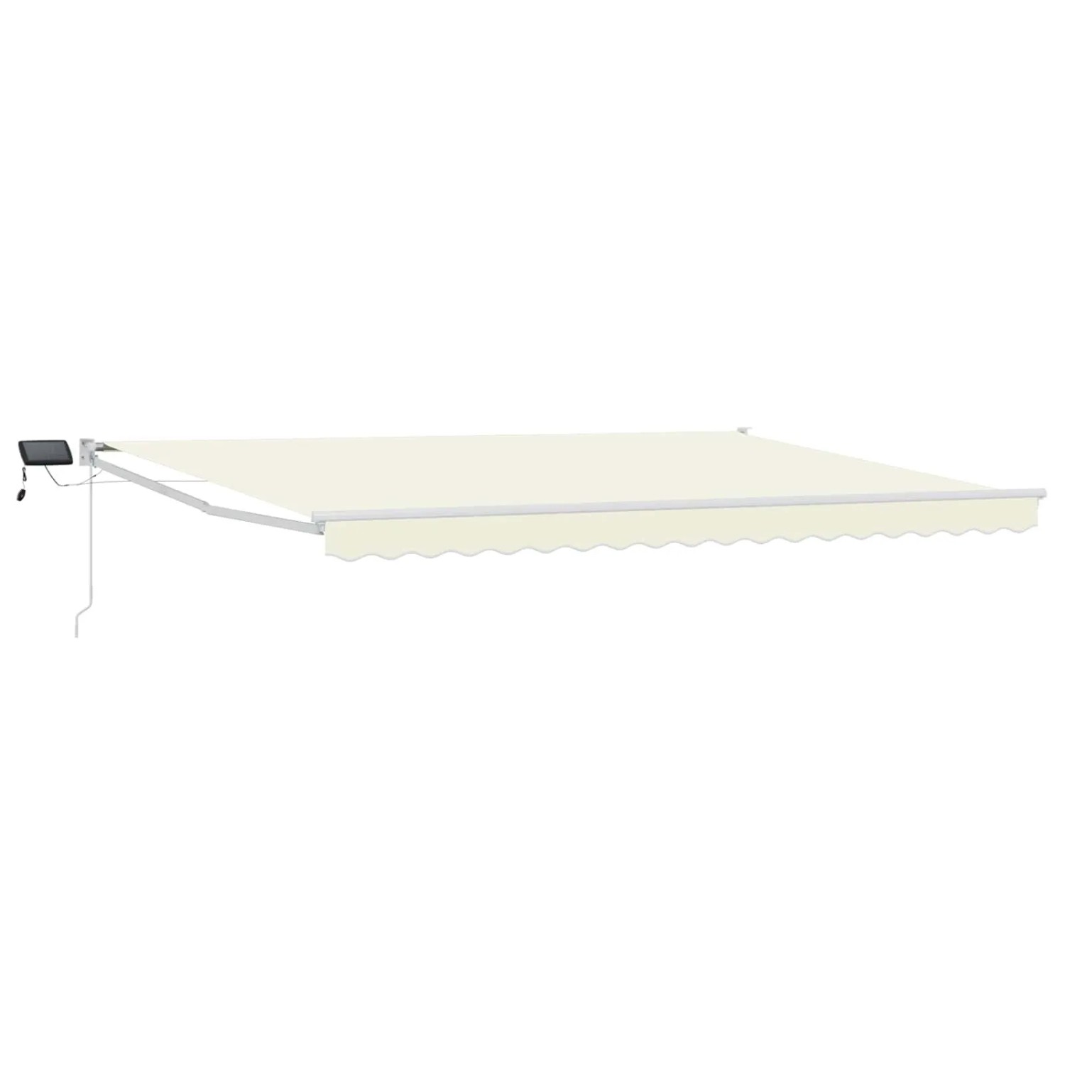 vidaXL Manuelle Gelenkarmmarkise mit LEDs Creme 4,5 x 3 m 3419304