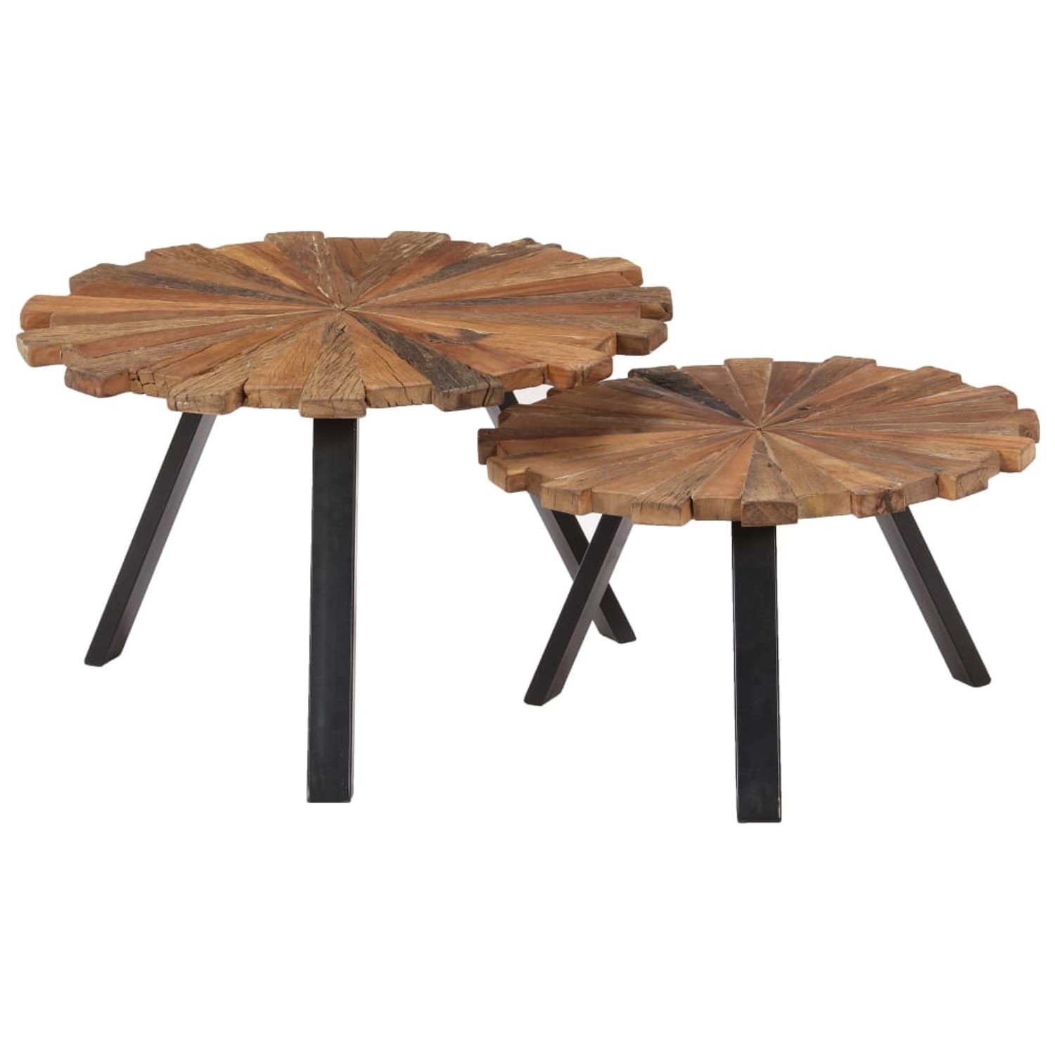 vidaXL Couchtische 2 Stk. Altholz Massiv 247933 günstig online kaufen
