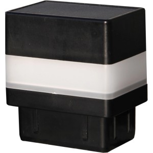 Floraworld LED-Solar-Pfostenkappe, 2er Set, anthrazit, 6x4 cm, für Zaunpfosten