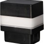 Floraworld LED-Solar-Pfostenkappe, 2er Set, anthrazit, 6x4 cm, für Zaunpfosten