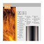 Firefix Rauchrohr, Ø 120 mm, 25 cm, blauglänzend, für Kaminöfen.