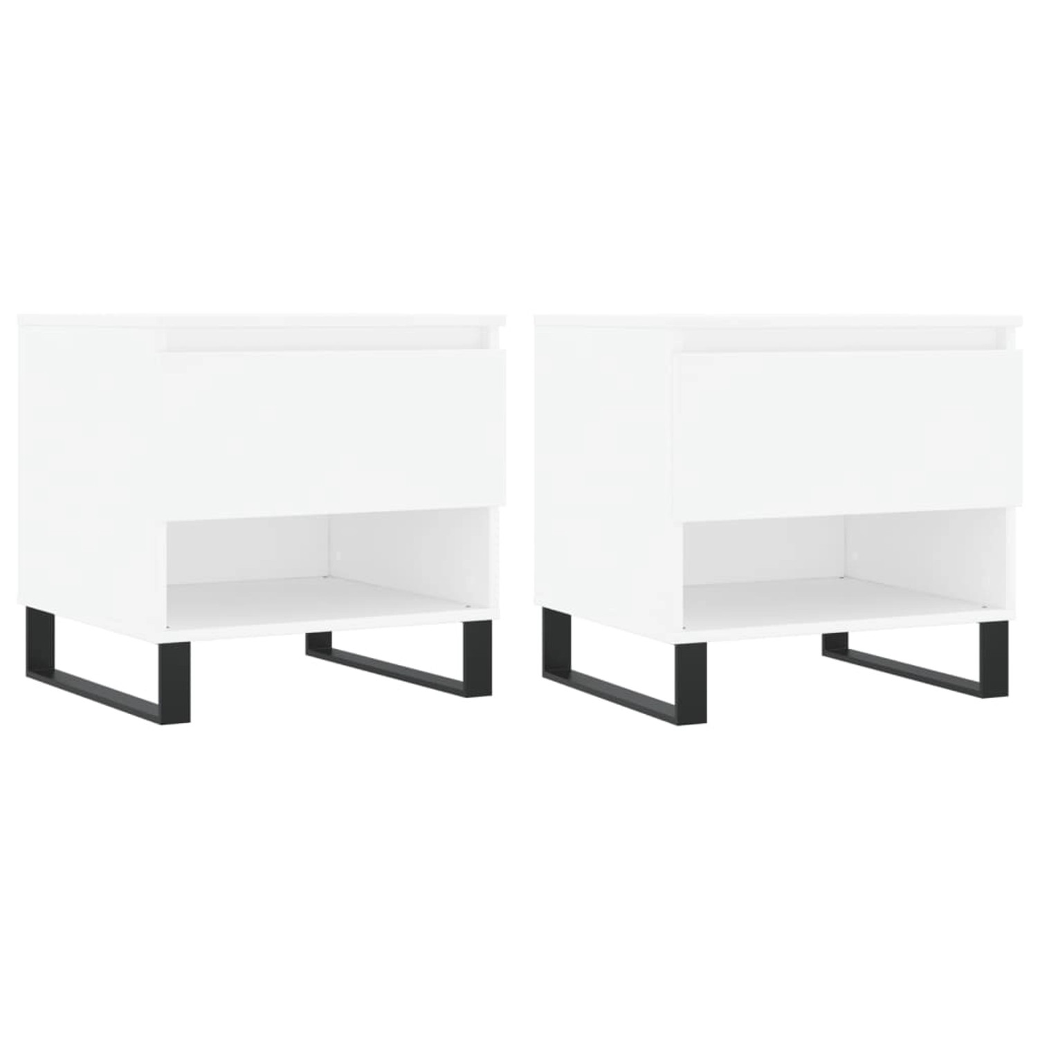 vidaXL Couchtische 2 Stk Weiß 50x46x50 cm Holzwerkstoff 830925 günstig online kaufen