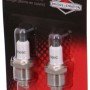 2er-Pack Briggs & Stratton Zündkerzen BS-SV-CU für Rasenmäher.