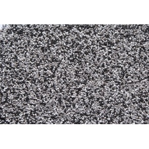 Nuber Zierkies Smokey Air, 1-2 mm, 10 kg. Bodengrund für Aquarien in Grau- und Weißtönen.