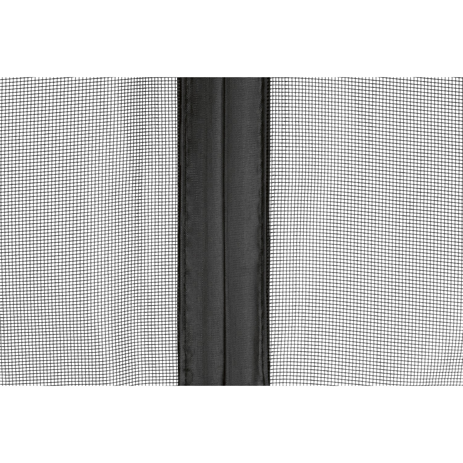 Detailaufnahme: Easymaxx Moskitonetz mit Magnetverschluss für Tür, schwarz, engmaschig.