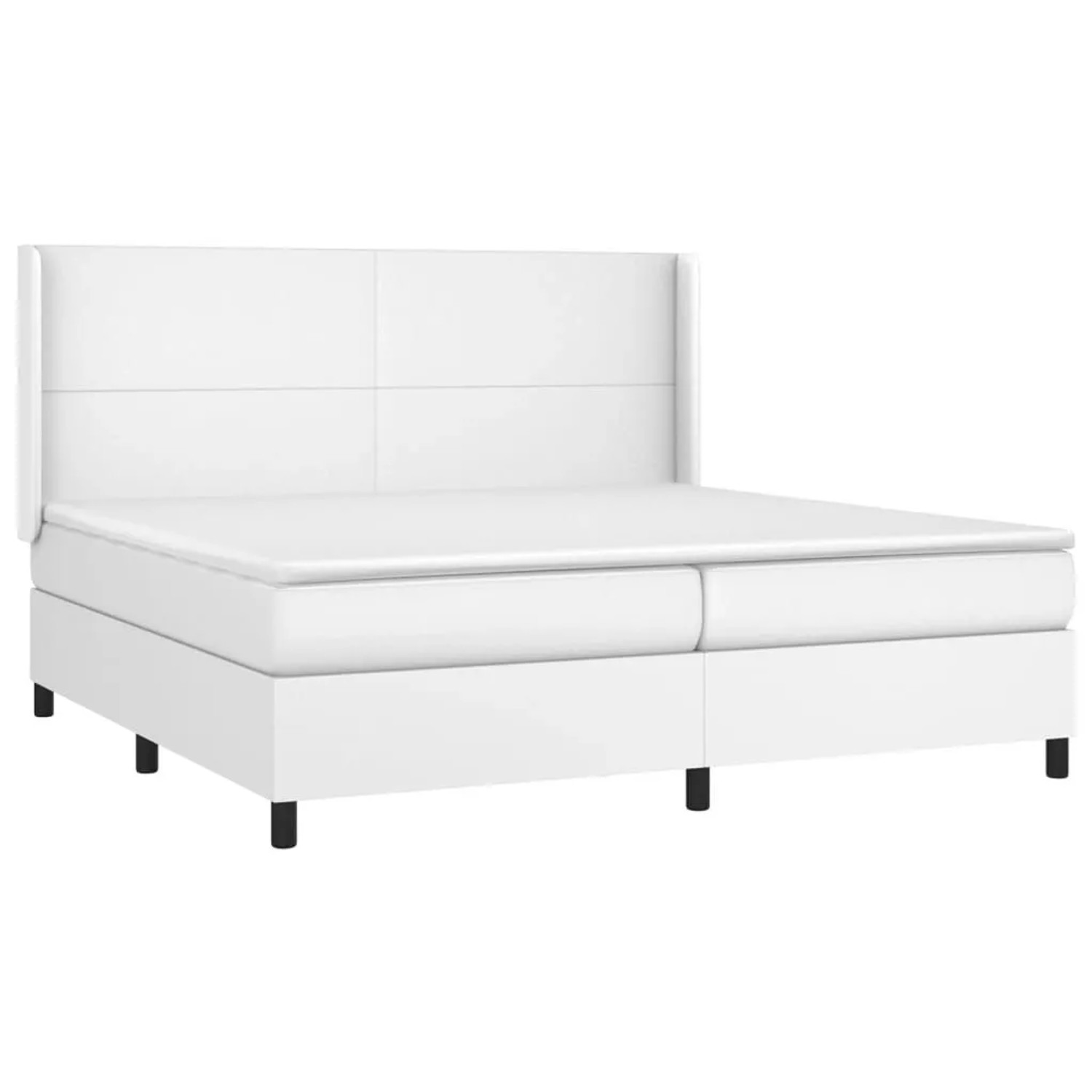 vidaXL Boxspringbett mit Matratze & LED Weiß 200x200 cm Kunstleder 3139284 günstig online kaufen