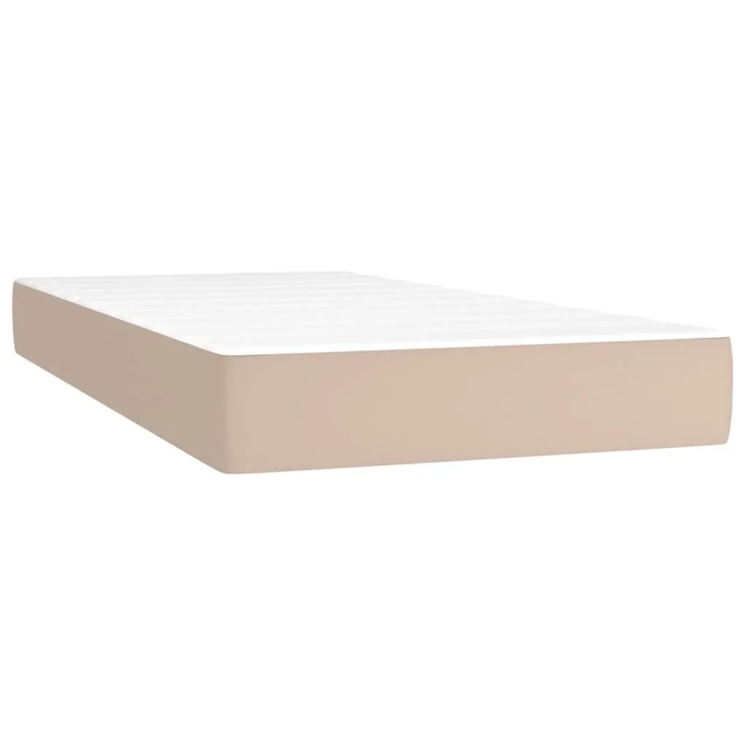 vidaXL Taschenfederkernmatratze Mittel Cappuccino 100x200x20 cm Kunstleder 347747