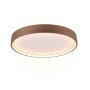 Moderne, runde LED-Deckenleuchte Doha in Coffee, Ø 45 cm für Wohnräume.