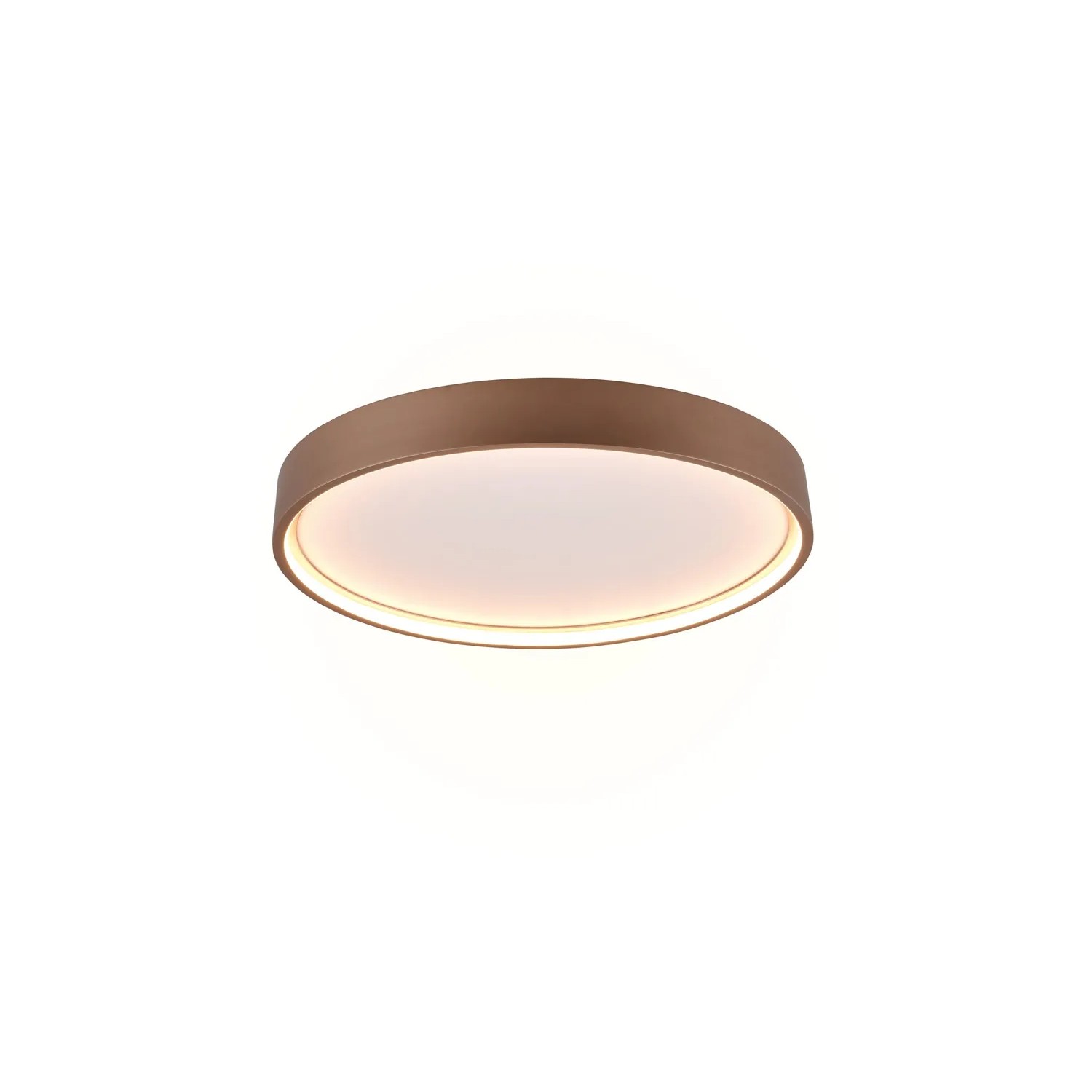 Moderne, runde LED-Deckenleuchte Doha in Coffee, Ø 45 cm für Wohnräume.
