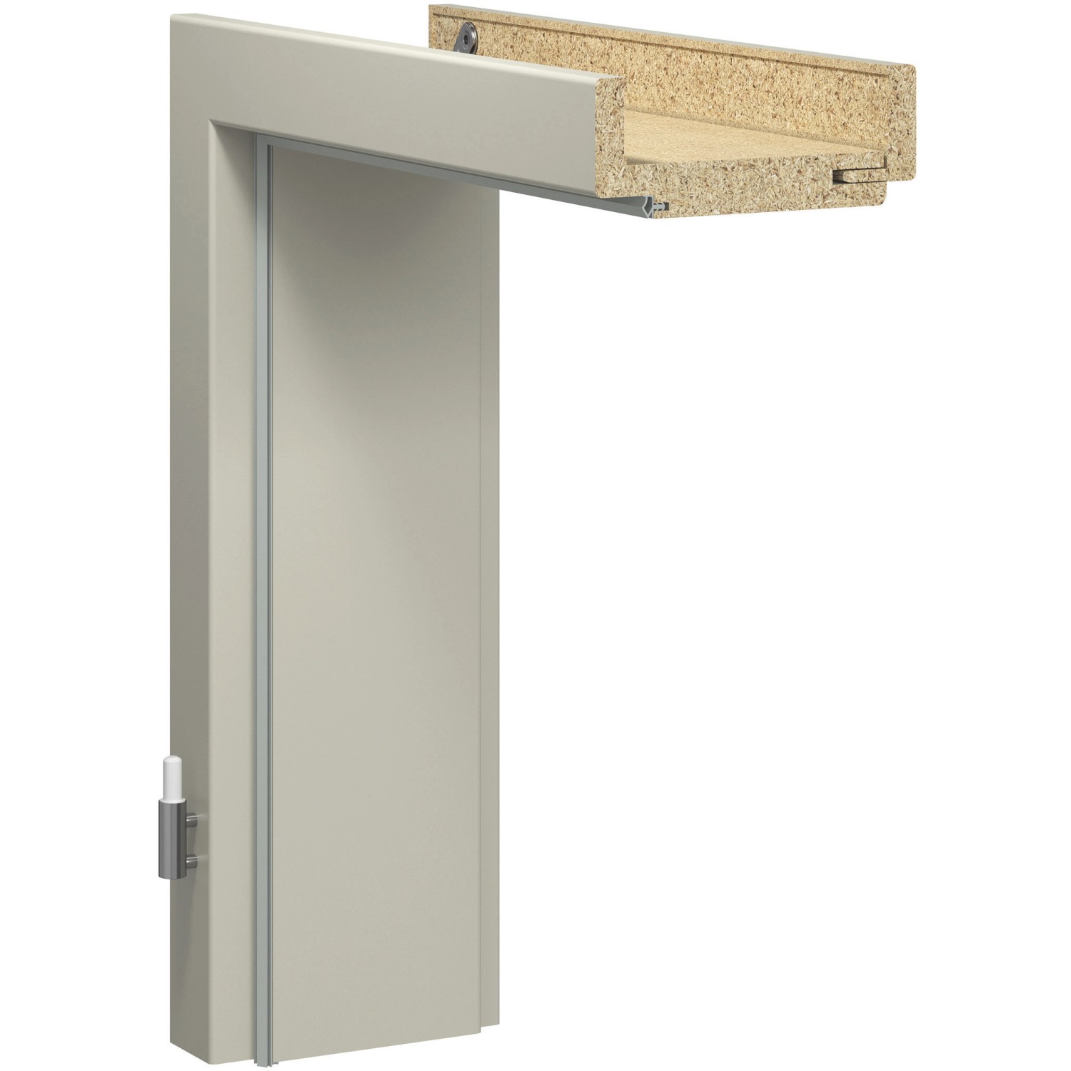 Türzarge CPL-Folie Seidengrau GLN440 198,5x61x14,5 cm Anschlag L