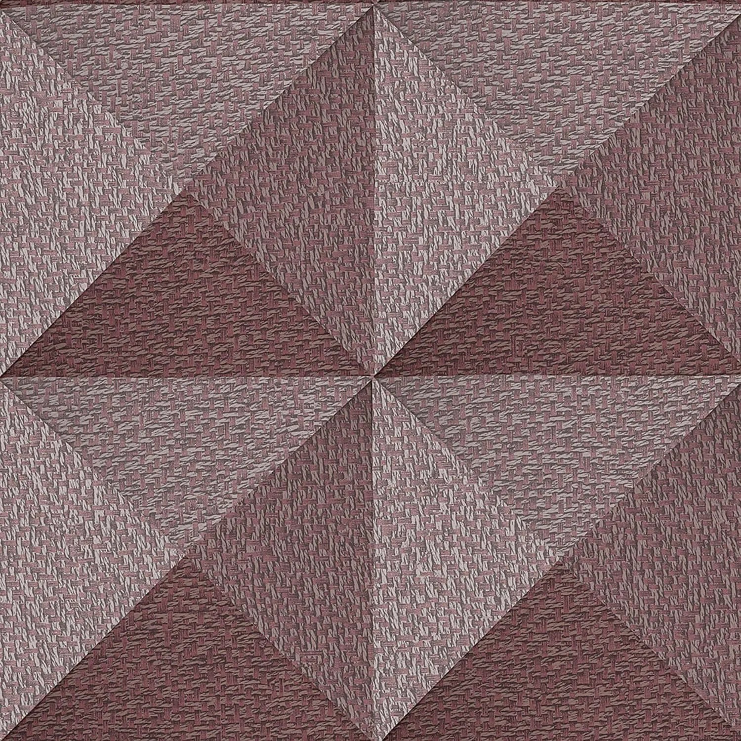 PROFHOME Sa524106-Di Luxus Tapete Geometrisch Glänzend Lila Rot-Braun 0,53 m x 10,05 m  5,33 m2