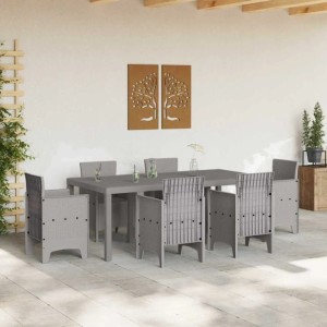 vidaXL Gartentisch Hellgrau 200 x 100 x 73 cm Poly-Rattan 871691