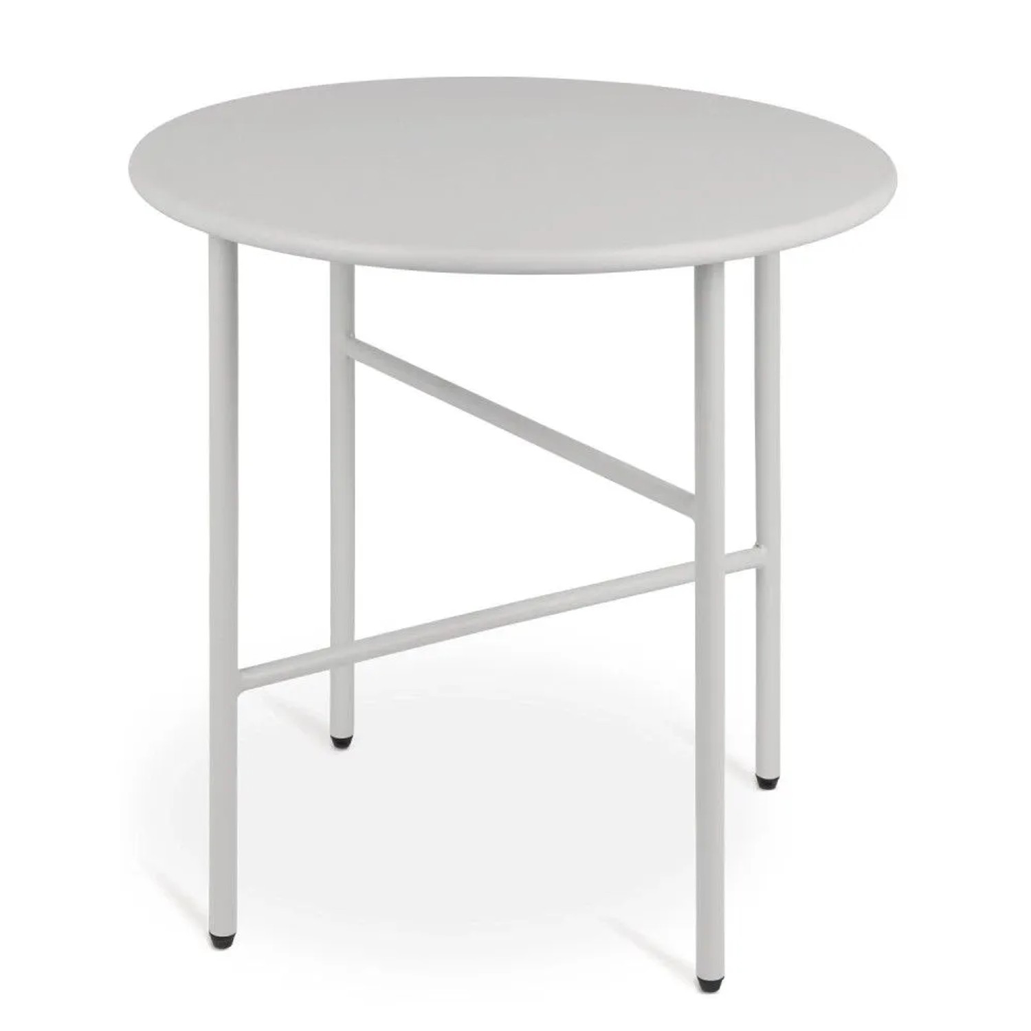 Bomoe Finn Beistelltisch ø 53x36cm Hellgrau Metall