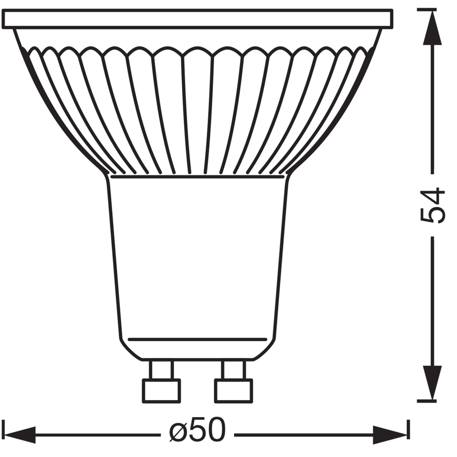 Osram LED-Leuchtmittel GU10 Reflektorform PAR16 Dimmbar 4,7 W 350 lm 5,4 x 5 cm_4