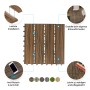 WPC Terrassenfliesen Classic Mix Teak, 30x30cm, 11er Set (1m²), wetterfest und einfach zu verlegen.