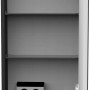 Offener Fackelmann Spiegelschrank SBC Anthrazit 40 cm mit zwei Einlegeböden.