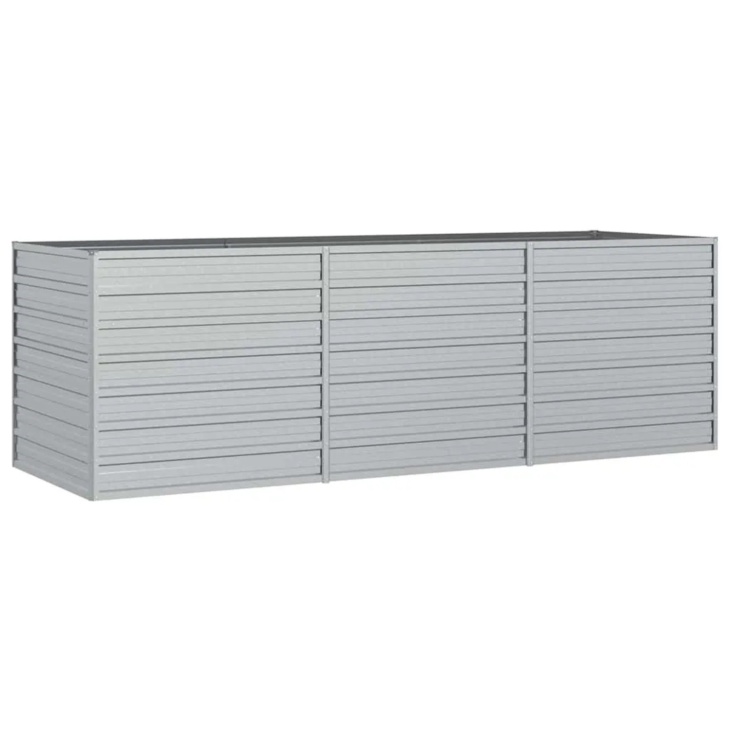 Furnicato Garten-hochbeet 240x80x77 Cm Verzinkter Stahl Silbern