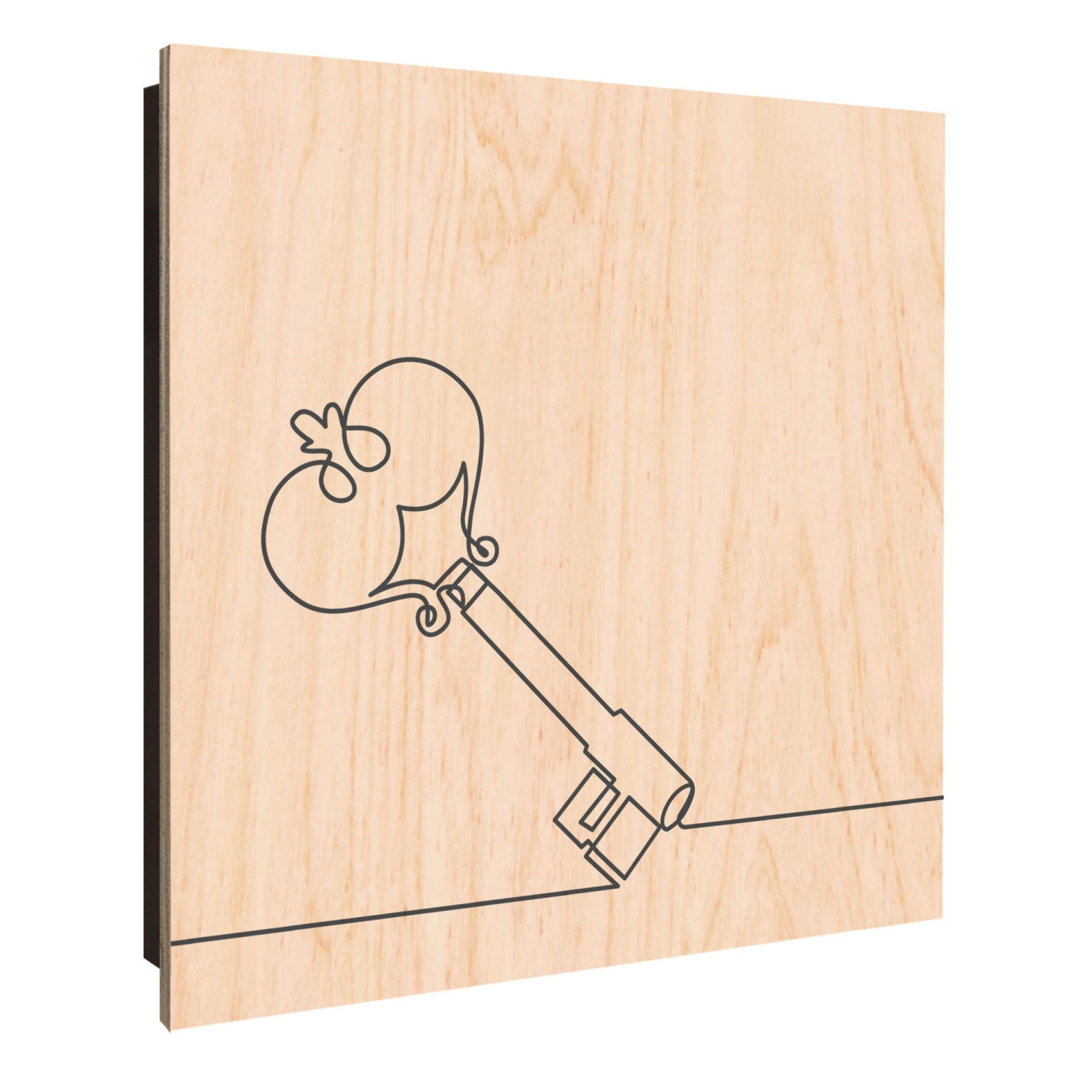Banjado Schlüsselkasten Holz 30x30cm Schwarz Scharnier Rechts 50 Haken Desi günstig online kaufen