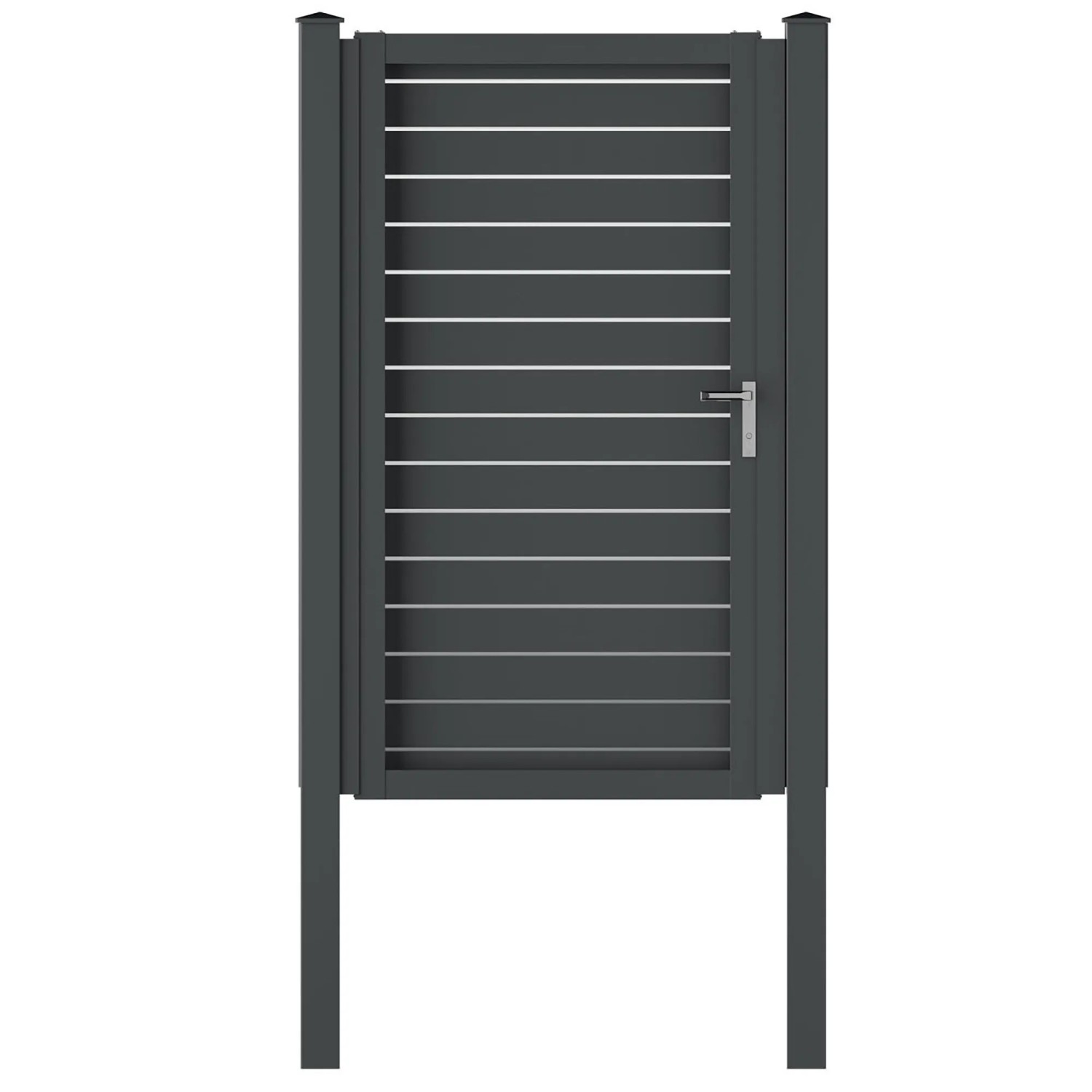Vidual Gartentor Swing-pure Drückergarnitur 1,8 m x 1 m Anthrazit DIN L