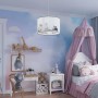 Sollux Lighting Hängeleuchte Kitty 30 mit Katzenmotiven im Kinderzimmer.
