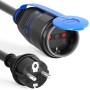 hb-digital 10m Verlängerungskabel für Außenbereich mit IP44 Stecker und Kupplung.