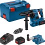 Bosch Professional Akku-Bohrhammer GBH 18V-28 CF Set mit L-Boxx, Akkus, Ladegerät und Staubabsaugung.