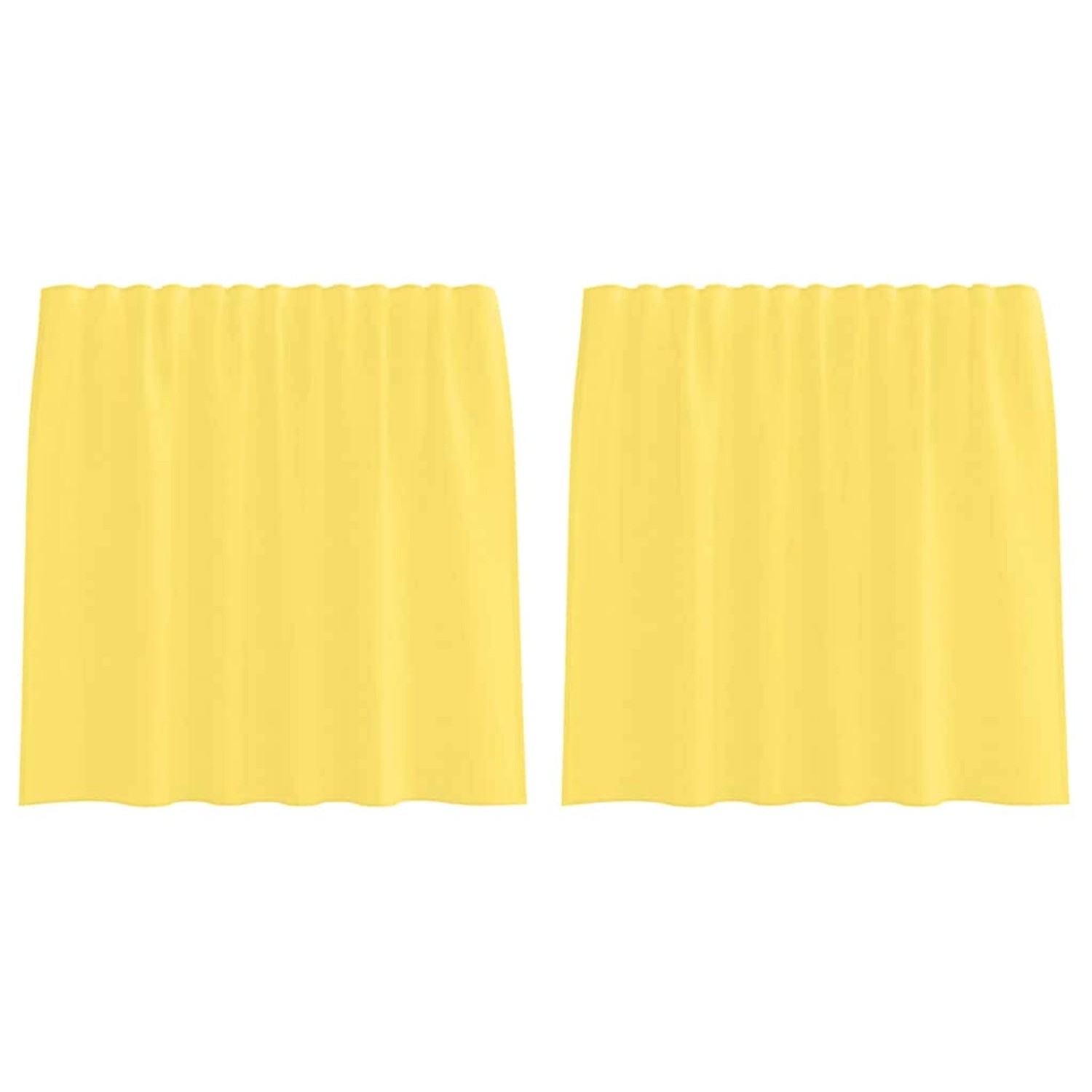vidaXL Voile Vorhänge mit Stangentaschen 2 Stk Gelb 4102226 günstig online kaufen