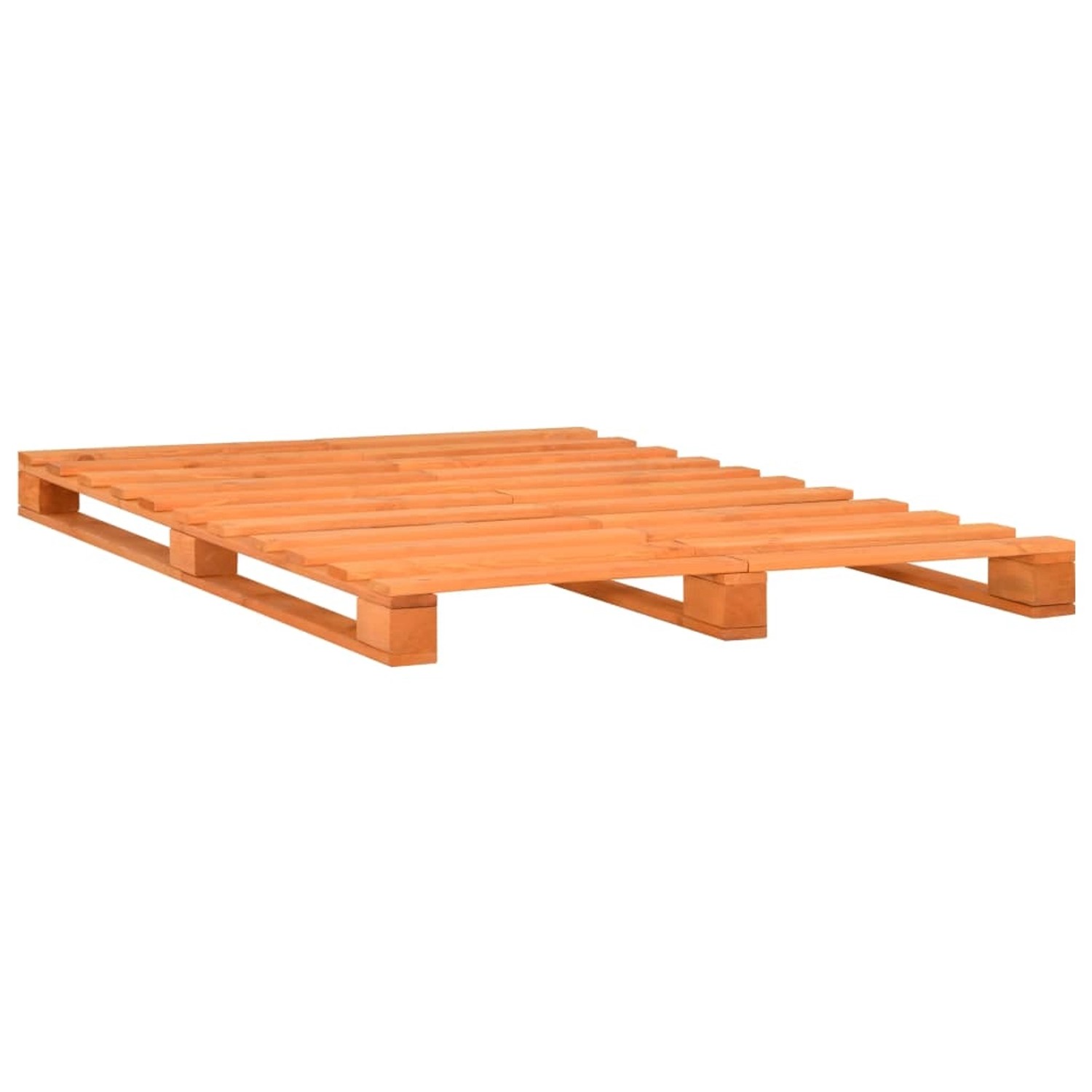 Palettenbett Braun Massivholz Kiefer 200×200 Cm günstig online kaufen