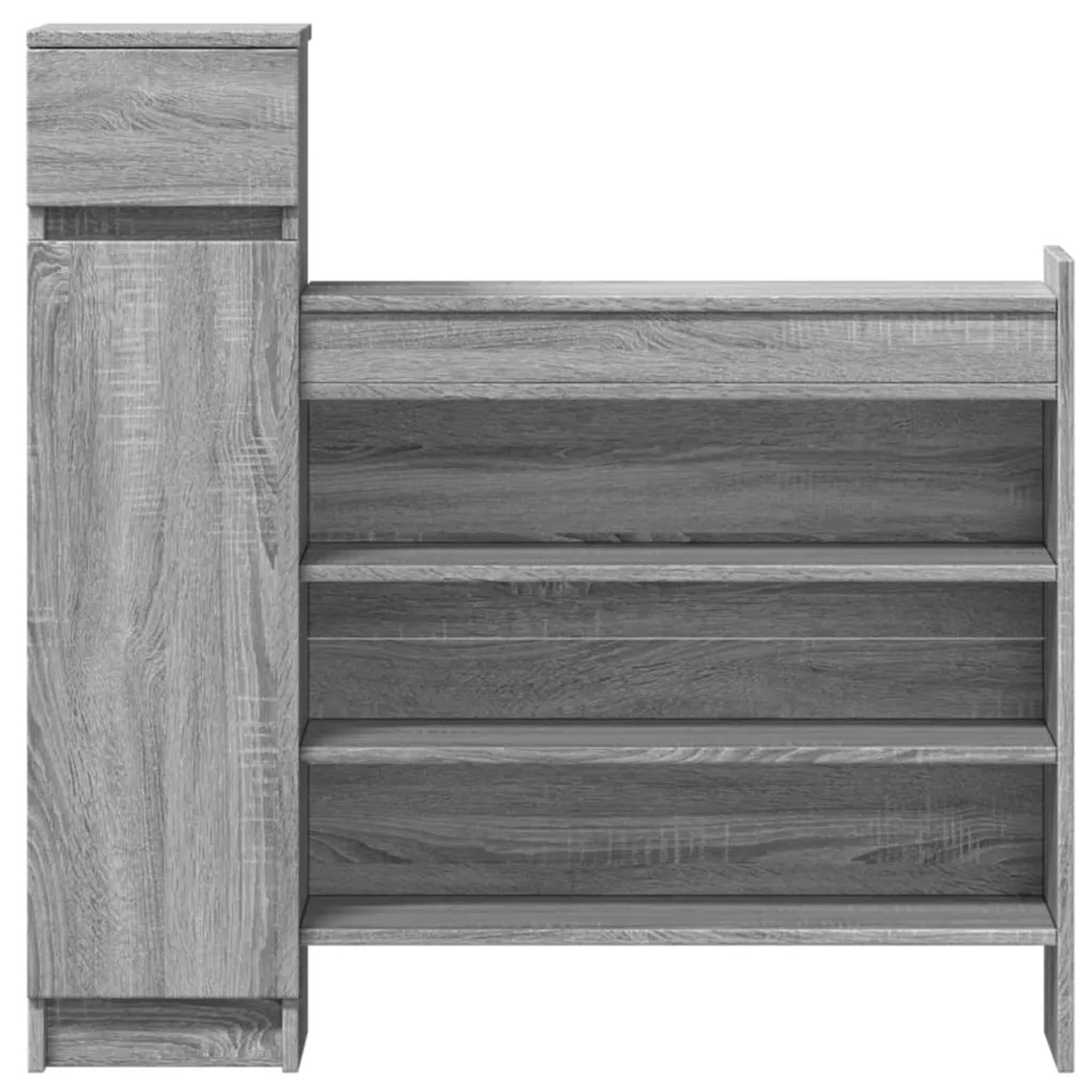 vidaXL Schuhschrank Grau Sonoma 100,5x28x100 cm Holzwerkstoff 840427_6