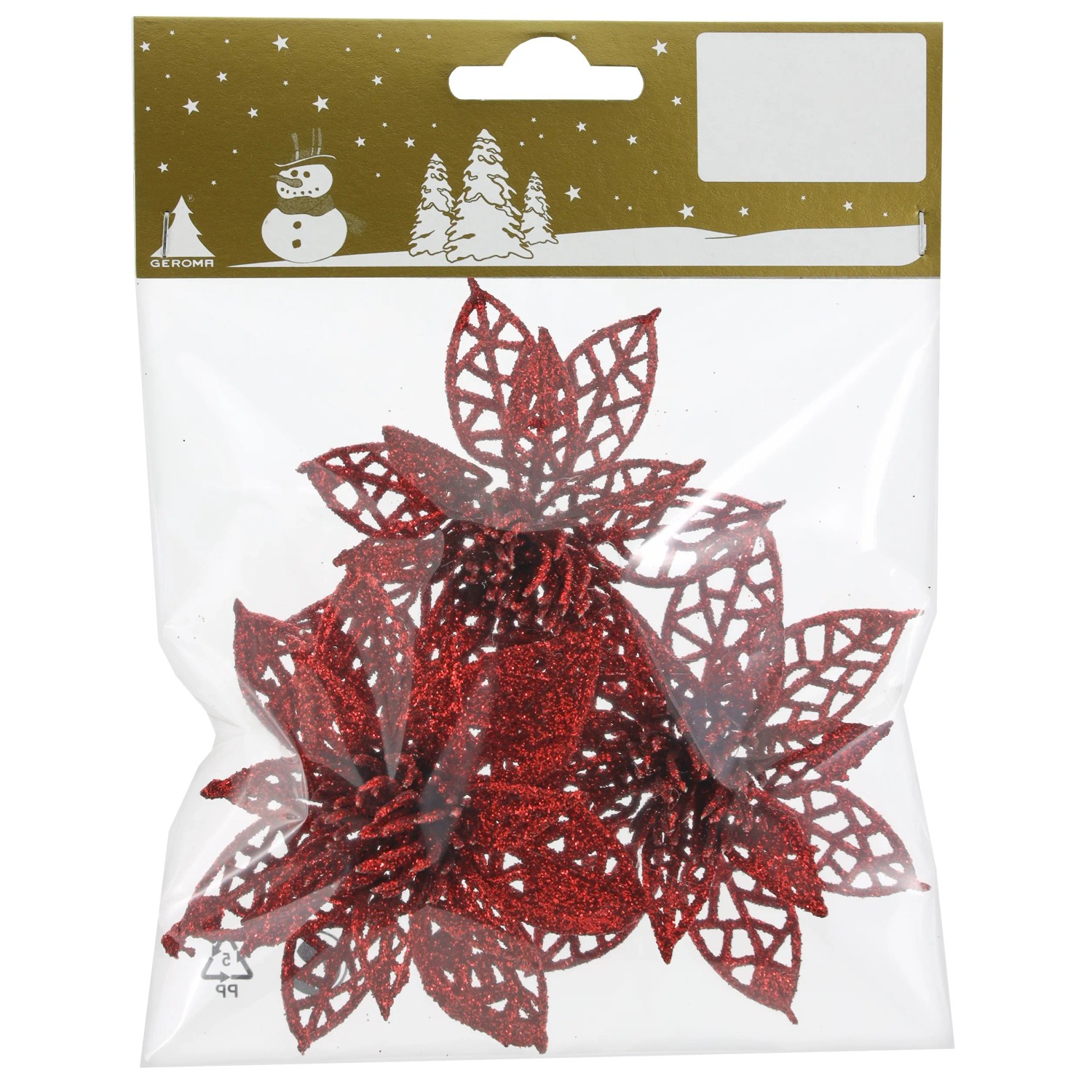 Blumen 3er-Pack zum Basteln Ø 8,5 cm Rot