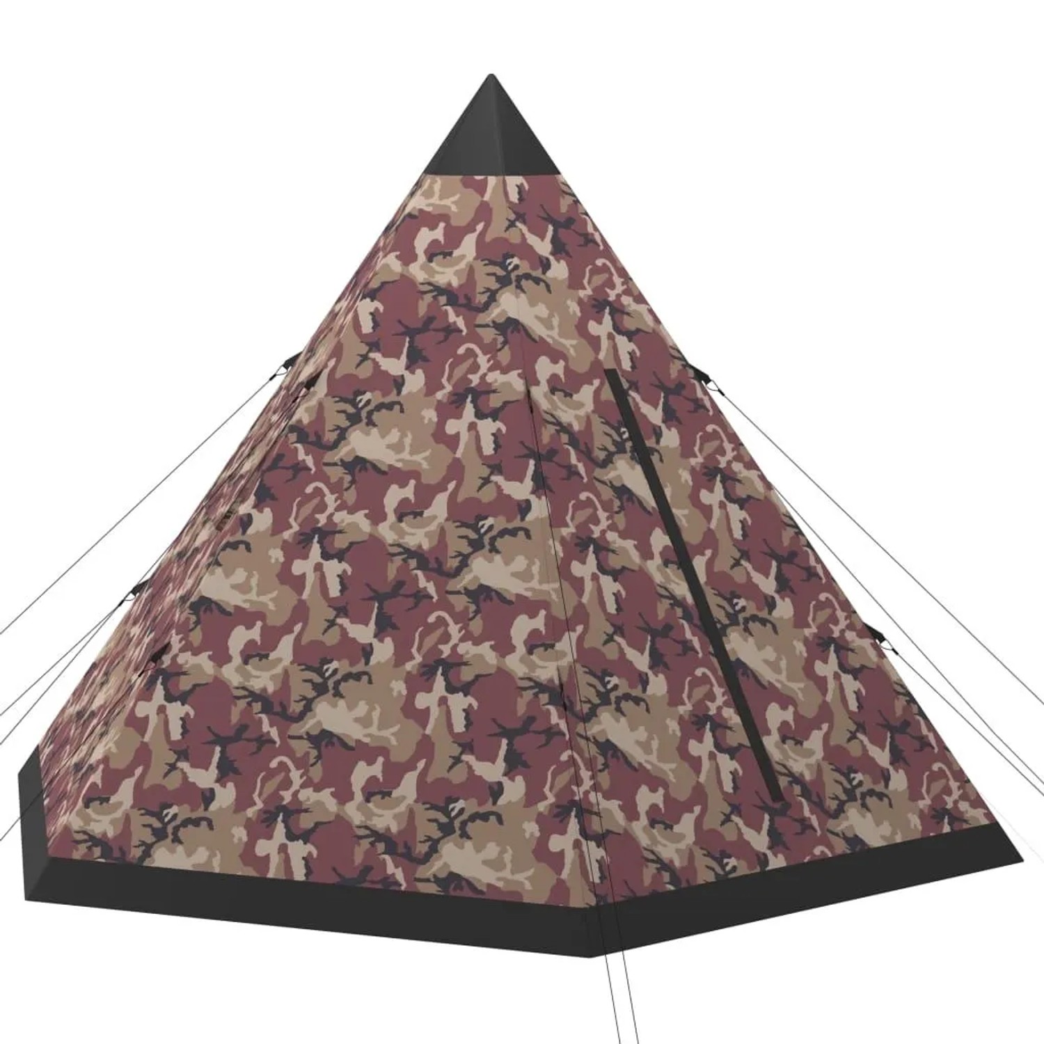 DELUKE Campingzelt 4 Personen TIPI Camouflage Regenfest Atmungsaktiv Tipi Pyramidenzelt Familienzelt Für 4 Personen Grup...