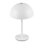 Weiße, dimmbare LED-Tischleuchte Munoz von Reality mit Touch-Funktion, Ø 13 cm.