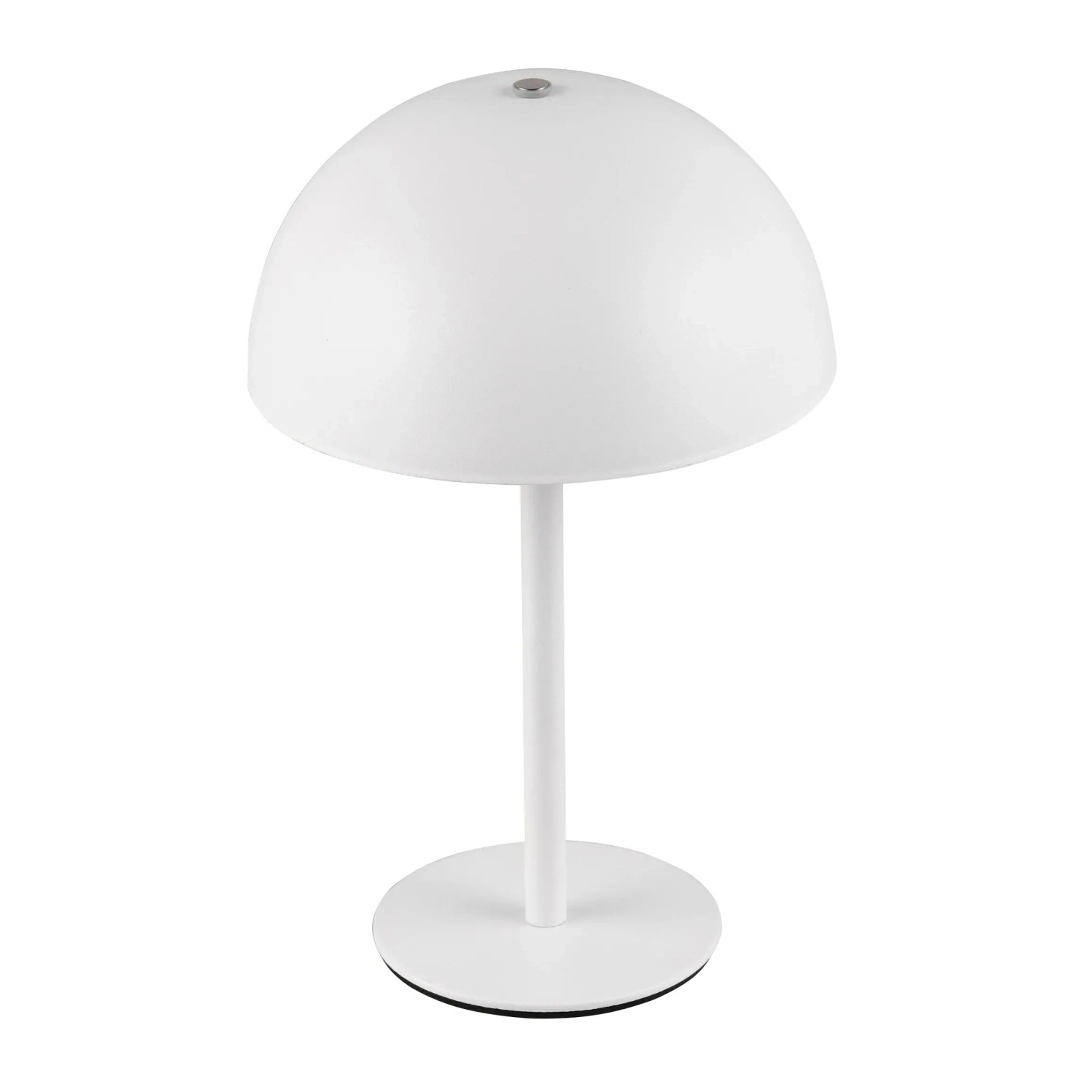 Weiße, dimmbare LED-Tischleuchte Munoz von Reality mit Touch-Funktion, Ø 13 cm.