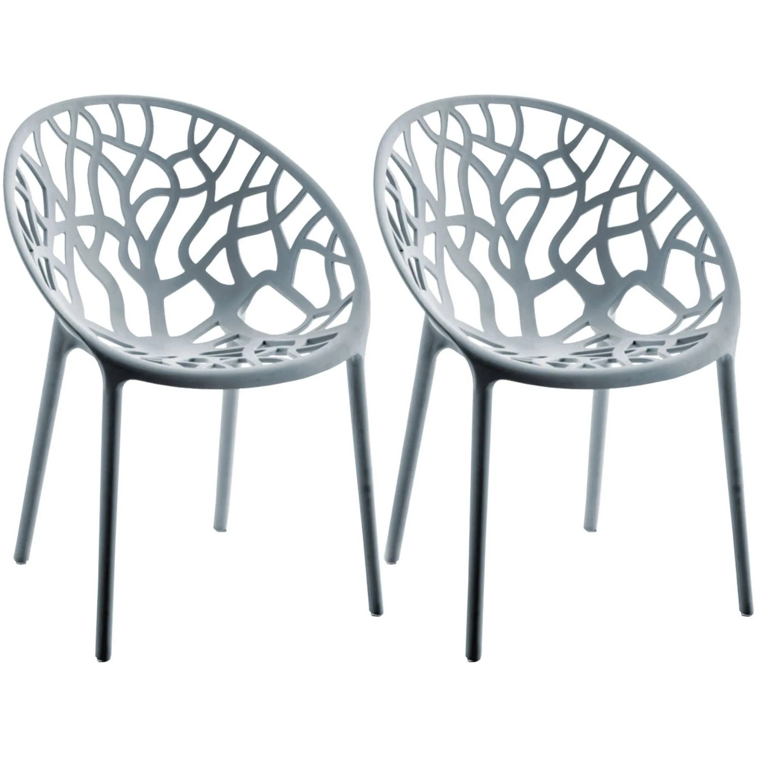 CLP 2er Set Gartenstühle Hope Grau