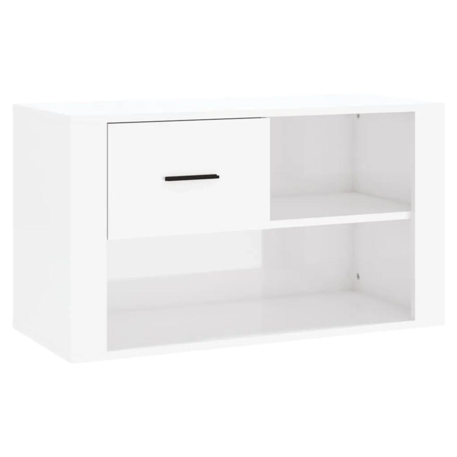 vidaXL Schuhschrank Hochglanz-Weiß 80x35x45 cm Holzwerkstoff 816754
