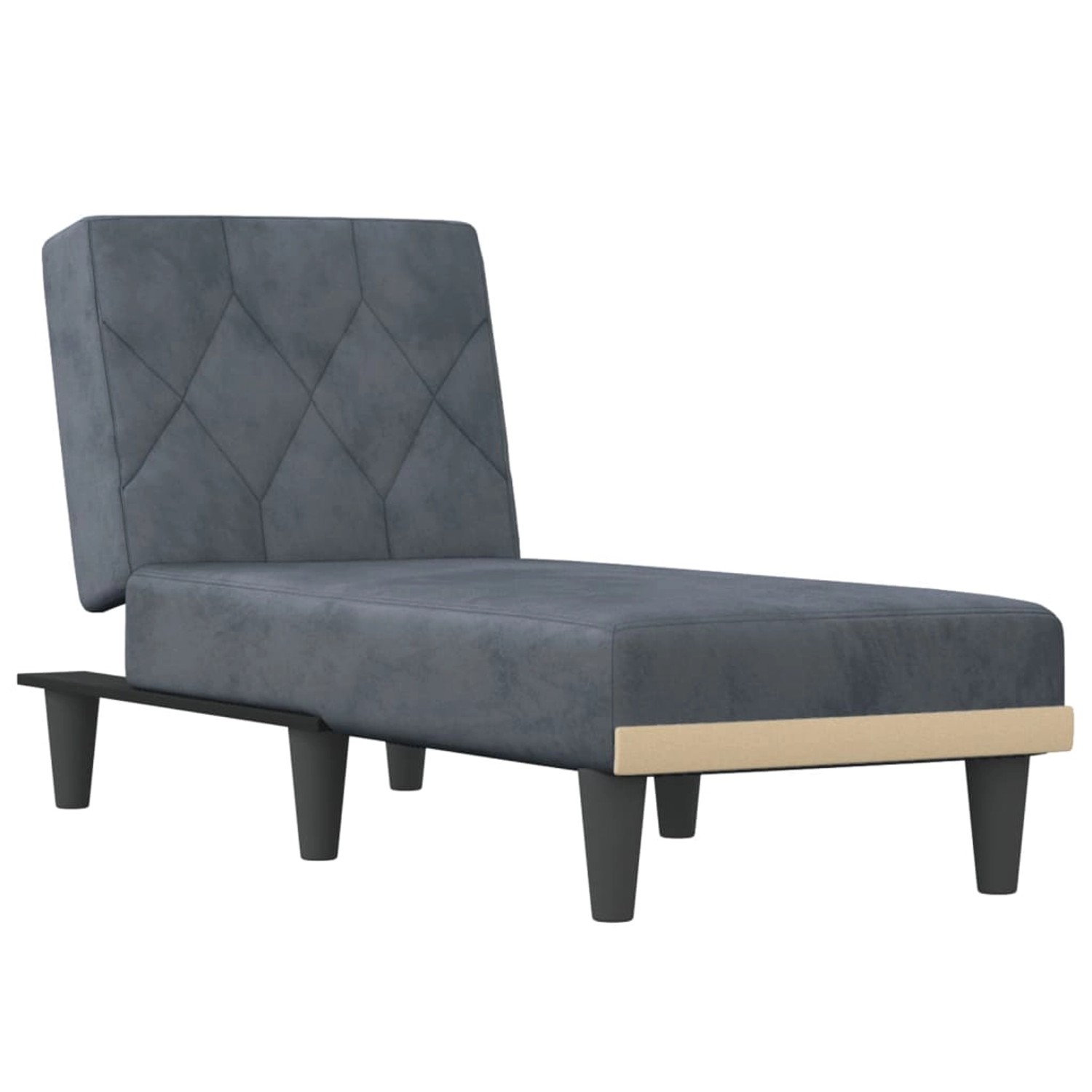 vidaXL Chaiselongue Dunkelgrau Samt Modell 7